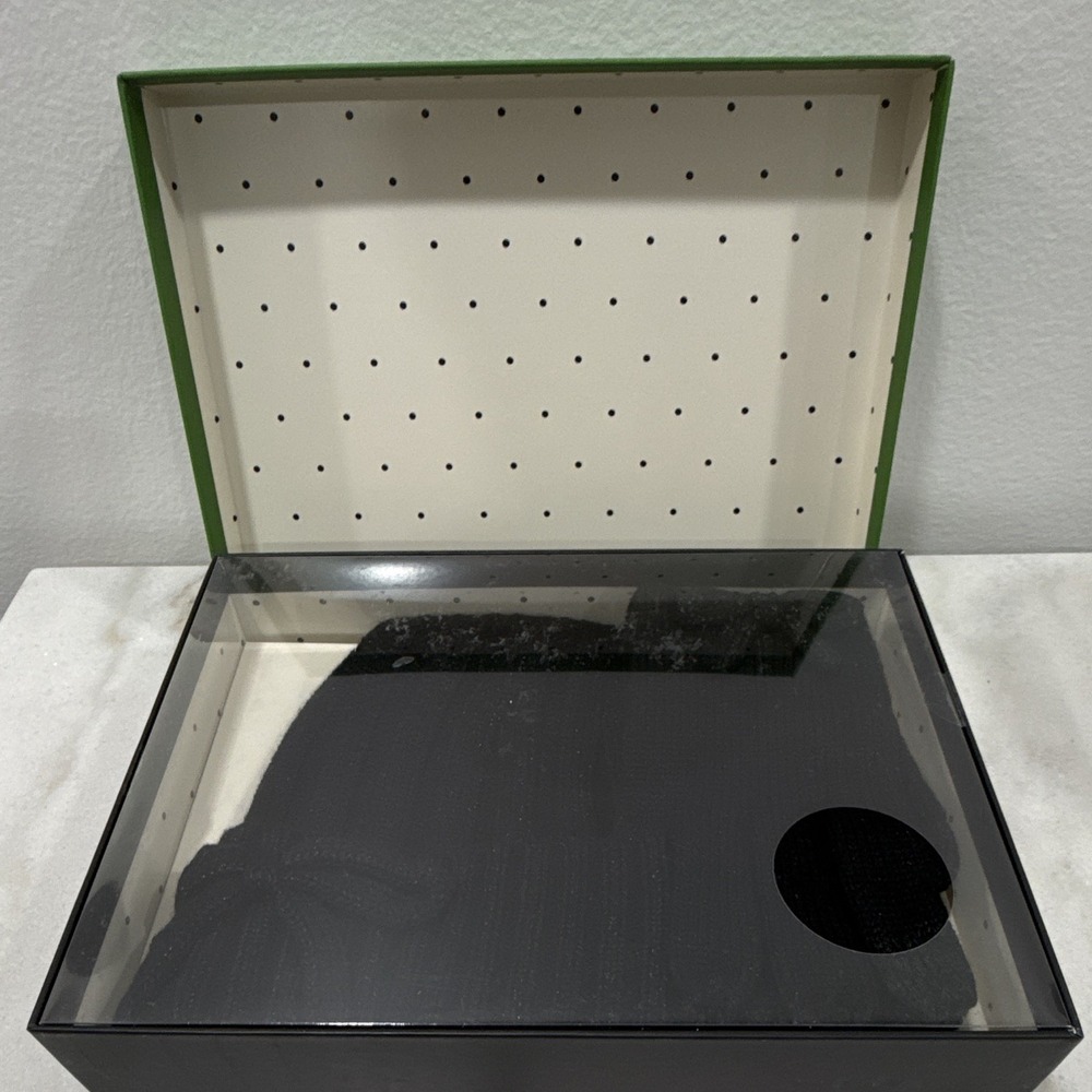 Kate Spade New York Green/Black Lined Paperboard Jewelry Gift Box KS1004238